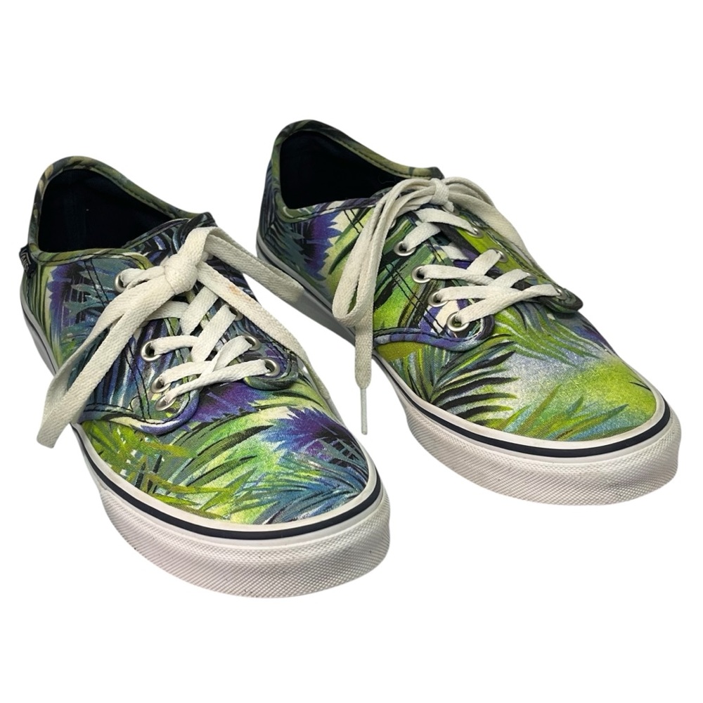 Vans Tropical Palm Leaf Print Floral  Women’s Sneakers‎   Shoes Size 9.5. - Picture 1 of 7